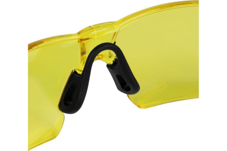 Купить Очки защитные открытые  поликарбонатные  желтая линза  2х комп.дужки// Denzel  89192 фото №6
