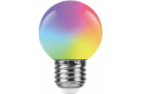 Купить Лампа св.диод. 3W E27 RGB LB-371 G60 плавная смена цвета  FERON фото №2