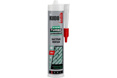Купить Клей KUDO HOME "Turbo" для быстрого монтажа на акриловой основе белый 280 мл фото №1