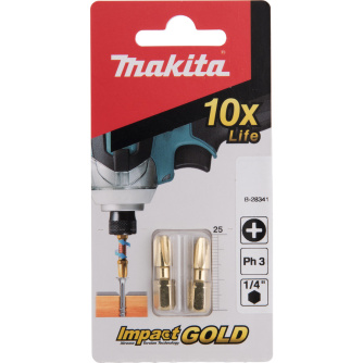 Купить Бита Makita Impact PH3-25 мм  2 шт   B-28341 фото №1